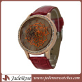 Rote Rose Zifferblatt Damen Quarz Fashion Watch